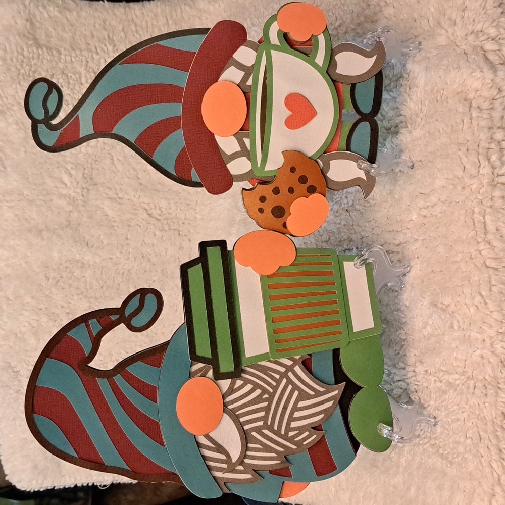 Handcrafted Gnome Set with Stands